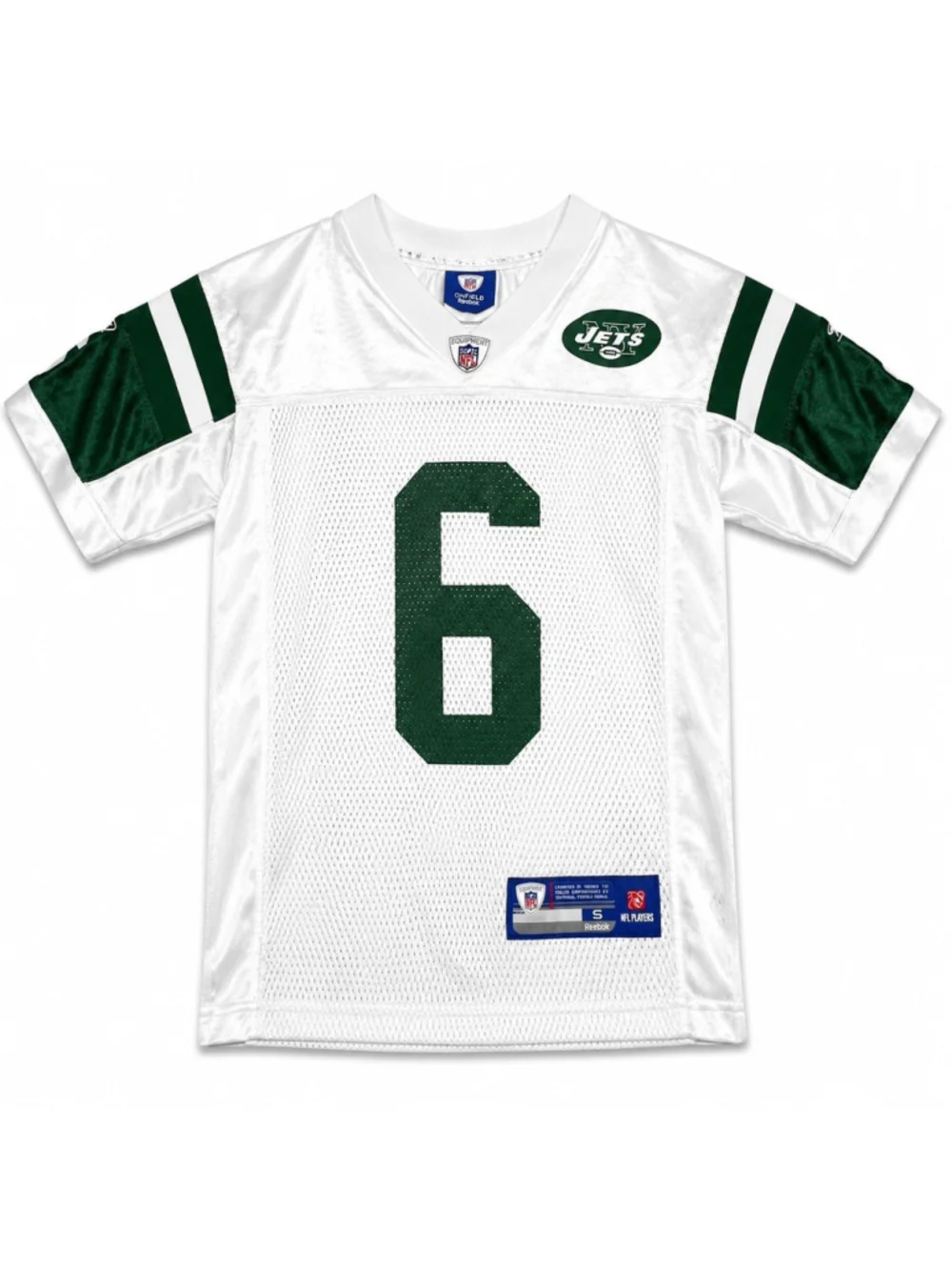 Reebok New York Jets Jersey Mark Sanchez #6 White/Green NFL Football Men's XL